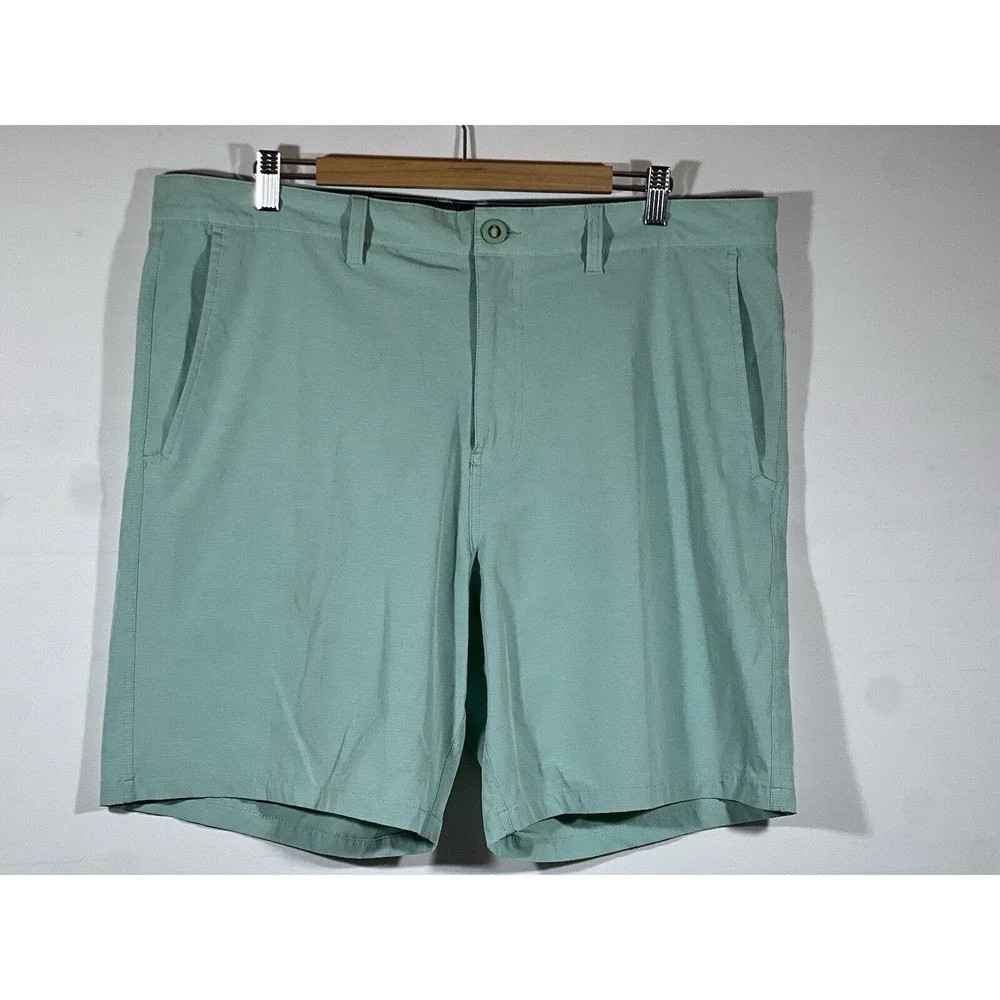 Rising Tide Mens Cargo Shorts 38 Green Stretch Utility Casual Outdoor